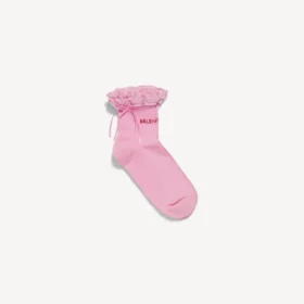 Calcetines con lazo para mujer en rosa/rojo