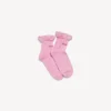 Calcetines con lazo para mujer en rosa/rojo