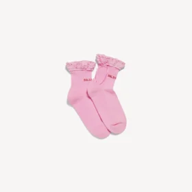 Calcetines con lazo para mujer en rosa/rojo