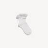 Calcetines con moño para mujer en blanco/rosa