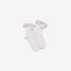 Calcetines con moño para mujer en blanco/rosa