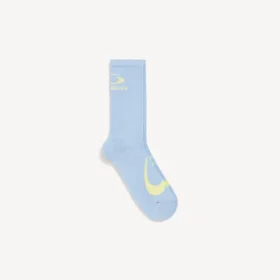 Calcetines deportivos con icono en bucle para hombre en azul/amarillo