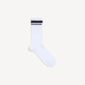 Calcetines para hombre con logotipo en blanco/negro