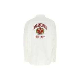 Camisa con estampado del logotipo universitario «Est. 1917», color «Blanco», 675640TYB189000
