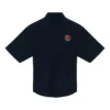 Camisa con estampado del logotipo universitario «Est. 1917» en azul oscuro 675643TYB184100