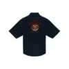 Camisa con estampado del logotipo universitario «Est. 1917» en azul oscuro 675643TYB184100