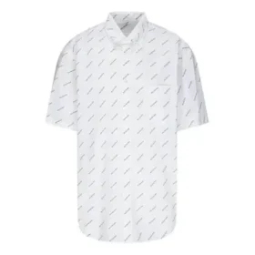 Camisa con logotipo por toda la prenda «Blanco Negro» 534332TBL969040