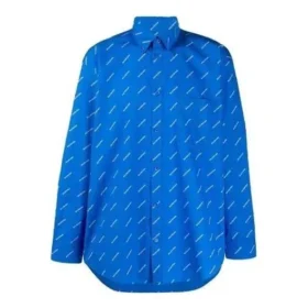 Camisa con logotipos por toda la prenda «Azul y blanco» 534333TBL967560