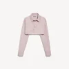 Camisa corta para mujer en rosa empolvado Camisa corta para mujer en rosa empolvado