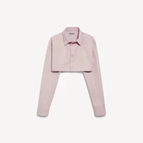 Camisa corta para mujer en rosa empolvado