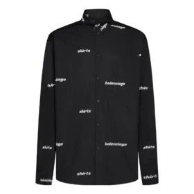 Camisa de algodón con estampado de logotipo «Negro» 662983TOL651070