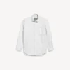 Camisa de Denim de manga larga para hombre en blanco Camisa de Denim de manga larga para hombre en blanco