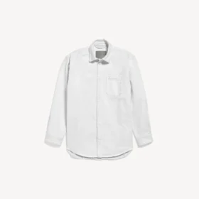 Camisa de Denim de manga larga para hombre en blanco