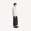 Camisa de Denim de manga larga para hombre en blanco Camisa de Denim de manga larga para hombre en blanco