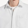 Camisa de Denim de manga larga para hombre en blanco Camisa de Denim de manga larga para hombre en blanco