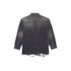 Camisa de Denim rasgada para hombre, temporada primavera-verano 2021, color negro 657610TBP191090