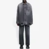 Camisa de Denim rasgada para hombre, temporada primavera-verano 2021, color negro 657610TBP191090