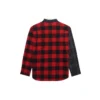 Camisa de franela a cuadros con diseño de retazos «Red Black» 647364TJM136167