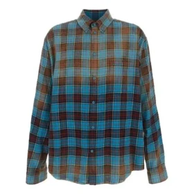 Camisa de franela a cuadros de manga larga y corte oversize «Blue Red» 715030TMM116305