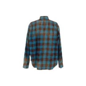 Camisa de franela a cuadros de manga larga y corte oversize «Blue Red» 715030TMM116305