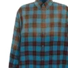 Camisa de franela a cuadros de manga larga y corte oversize «Blue Red» 715030TMM116305
