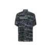 Camisa de manga corta con estampado tipográfico mixto del logotipo «Negro Gris» 556854TELF21269