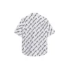 Camisa de manga corta con garabatos por toda la prenda «Blanco Negro» 681702TLLJ49040
