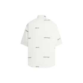Camisa de manga corta con logo por toda la prenda «Blanco Negro» 681702TOL659040