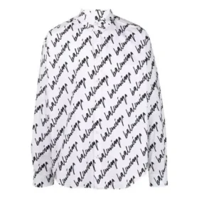 Camisa de manga corta con logotipo garabateado, corte amplio «Blanco» 662983TLLJ49040