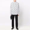 Camisa de manga corta con logotipo garabateado, corte amplio «Blanco» 662983TLLJ49040
