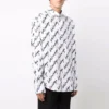 Camisa de manga corta con logotipo garabateado, corte amplio «Blanco» 662983TLLJ49040