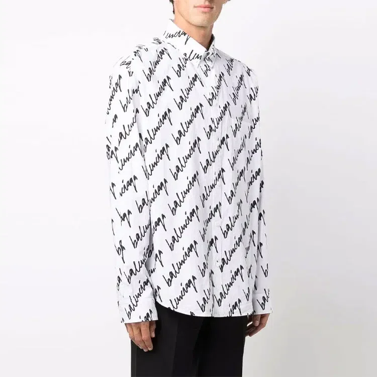 Camisa de manga corta con logotipo garabateado, corte amplio «Blanco» 662983TLLJ49040