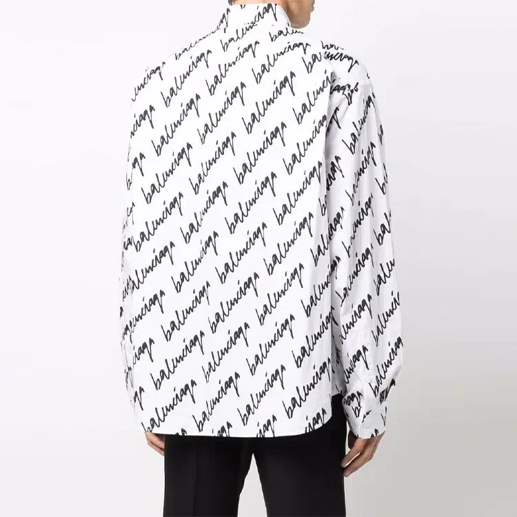 Camisa de manga corta con logotipo garabateado, corte amplio «Blanco» 662983TLLJ49040