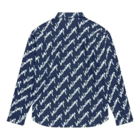 Camisa de manga corta con logotipo garabateado, corte amplio «Midnight Blue» 662983TLLJ48502