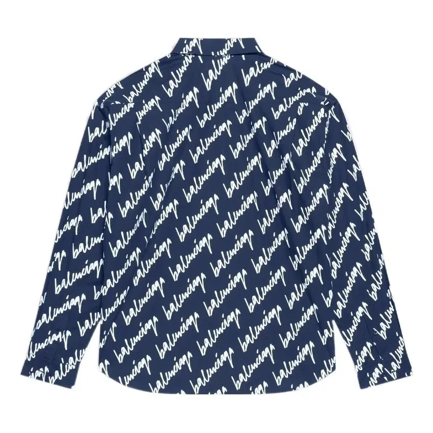Camisa de manga corta con logotipo garabateado, corte amplio «Midnight Blue» 662983TLLJ48502