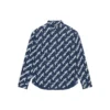 Camisa de manga corta con logotipo garabateado, corte amplio «Midnight Blue» 662983TLLJ48502