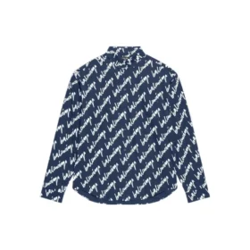 Camisa de manga corta con logotipo garabateado, corte amplio «Midnight Blue» 662983TLLJ48502