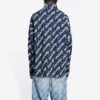 Camisa de manga corta con logotipo garabateado, corte amplio «Midnight Blue» 662983TLLJ48502