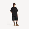 Camisa de manga corta de trabajo para hombre en negro Camisa de manga corta de trabajo para hombre en negro