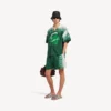 Camisa de manga corta para hombre estilo «extreme tie dye» en verde/blanco Camisa de manga corta para hombre estilo «extreme tie dye» en verde/blanco