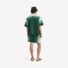 Shorts de hombre de corte holgado con estampado «extreme tie dye» en verde/blanco Shorts de hombre de corte holgado con estampado «extreme tie dye» en verde/blanco