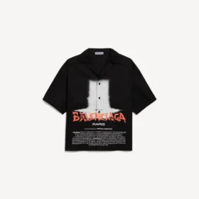 Camisa de manga corta «The Door Bowling» para hombre en negro Camisa de manga corta «The Door Bowling» para hombre en negro