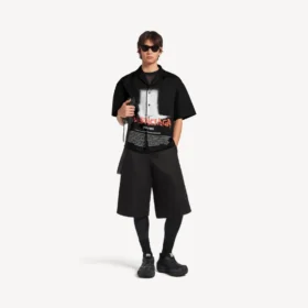 Camisa de manga corta «The Door Bowling» para hombre en negro Camisa de manga corta «The Door Bowling» para hombre en negro