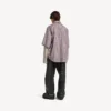 Camisa de manga cruzada para hombre en rojo/azul marino