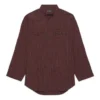 Camisa de manga larga a cuadros oversize de la temporada de primavera-verano 2021, color marrón, 658806TKM366100