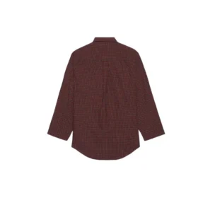 Camisa de manga larga a cuadros oversize de la temporada de primavera-verano 2021, color marrón, 658806TKM366100