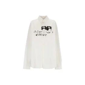 Camisa de manga larga BB con diseño dibujado a mano, estilo oversize «Blanco» 725722TYB189000