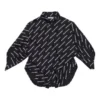 Camisa de manga larga con estampado de logotipo «Negro» 671663TLLJ11070