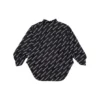 Camisa de manga larga con estampado de logotipo «Negro» 671663TLLJ11070