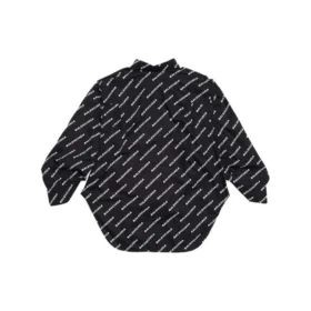 Camisa de manga larga con estampado de logotipo «Negro» 671663TLLJ11070